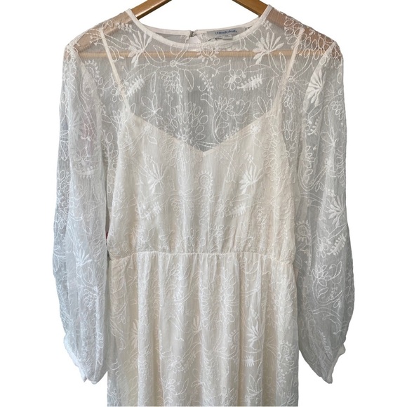 ModCloth Just the Beginning Boho Maxi Wedding Embroidered Dress Size 1X NWT - Picture 6 of 15